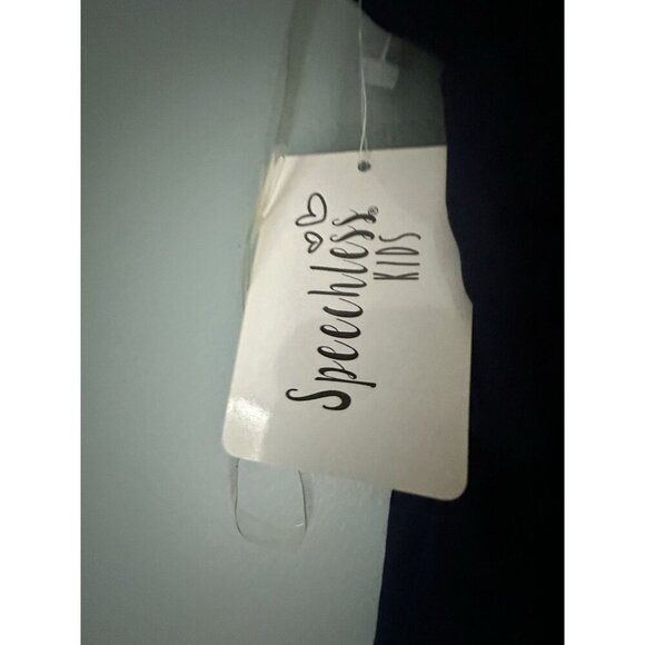 Speechless Kids Blue Mini Dress Laced Halter Neck Sleeveless NWT Size 7 - Picture 2 of 5